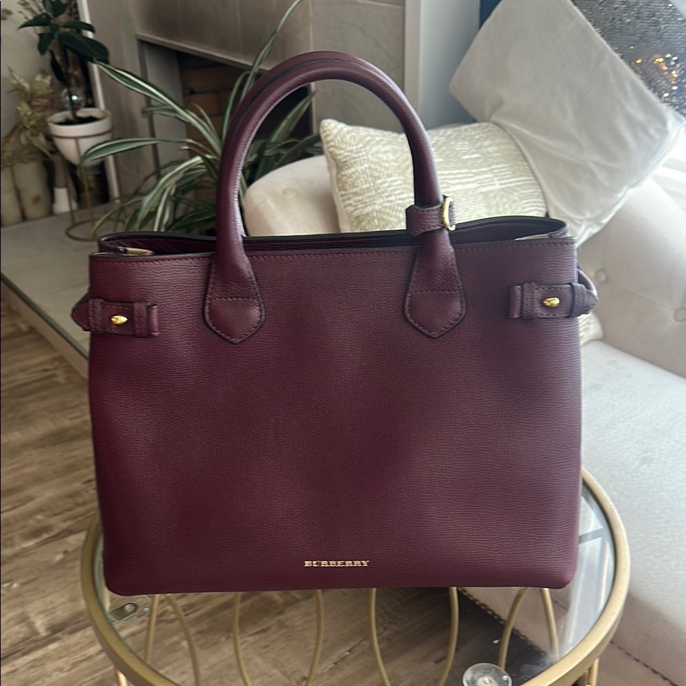 Burberry Brown Leather Satchel Bag